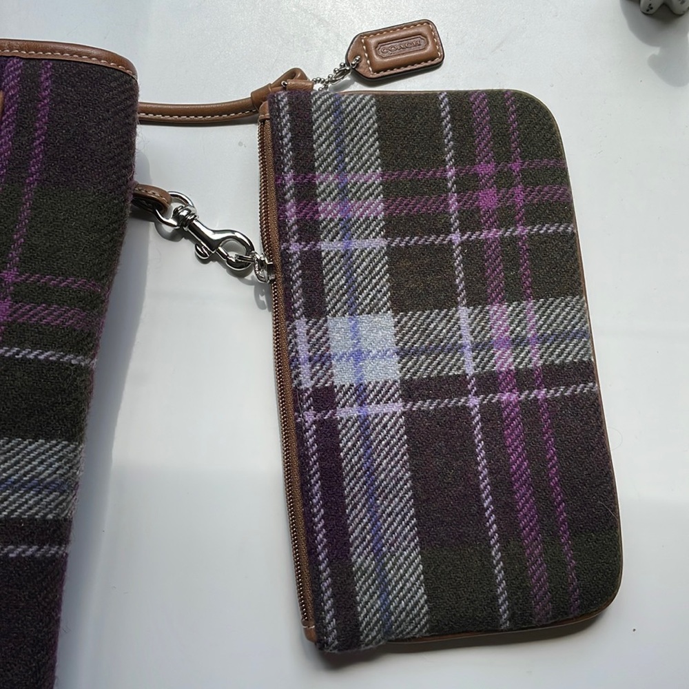 Plaid is Rad Coach purse and wristlet! - Picture 3 of 10